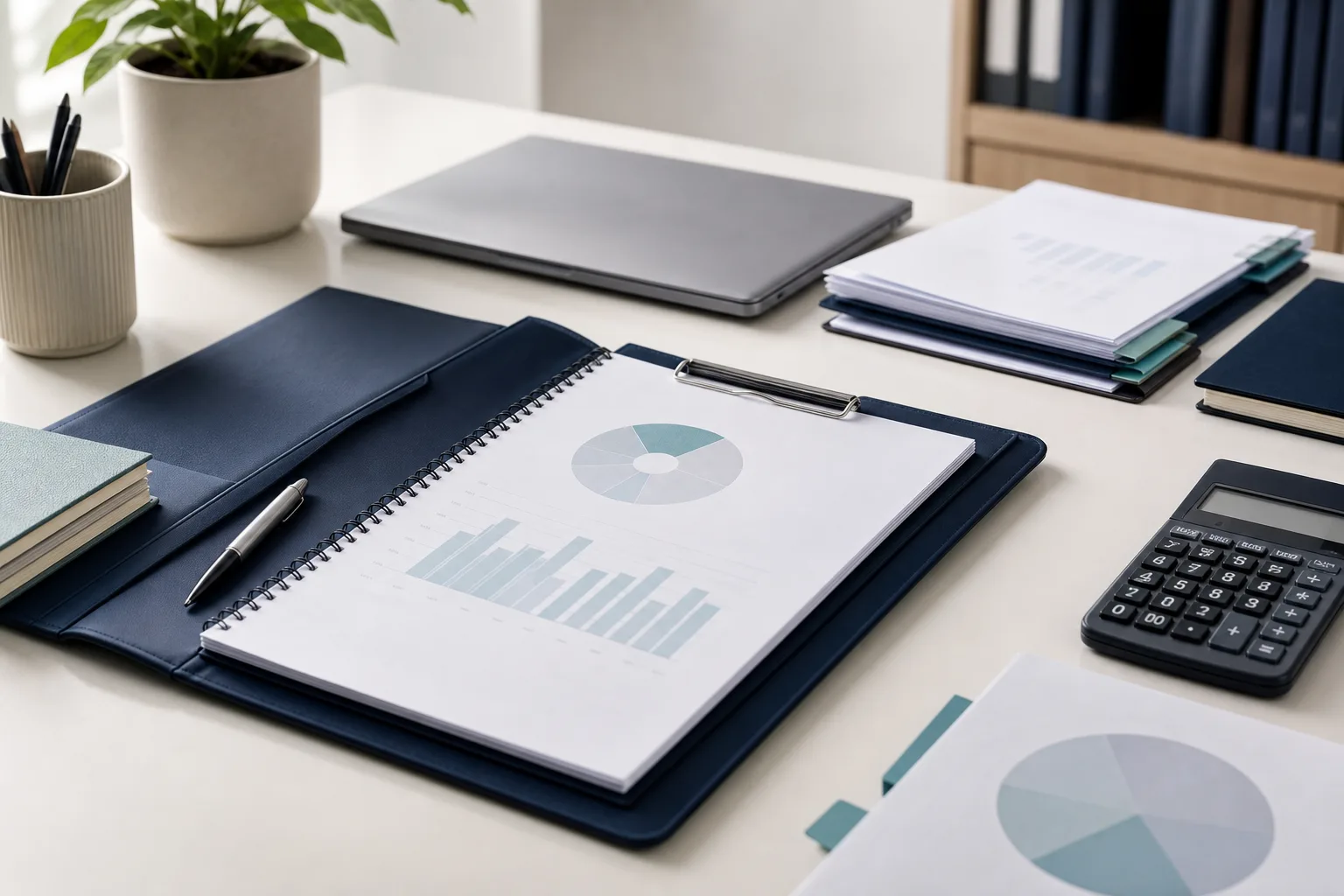 Financial working papers prepared for review